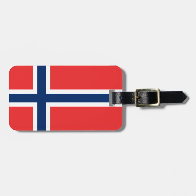 Norges flagga bagagebricka (Horisontell Framsida)