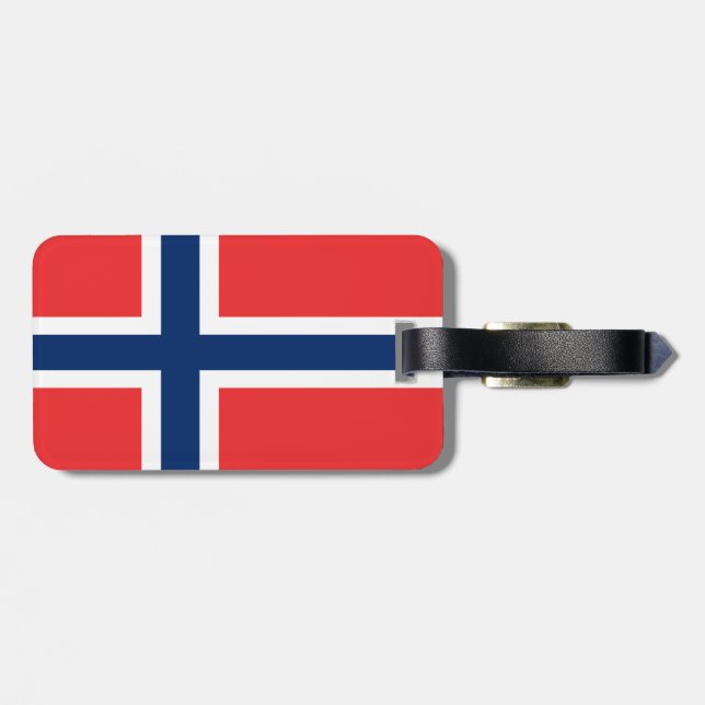 Norges flagga bagagebricka (Baksida Vågrät)