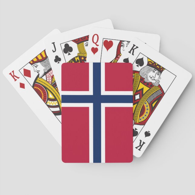 Norges flagga casinokort (Baksidan)