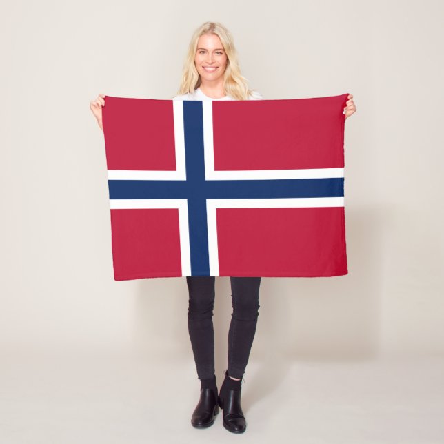Norges flagga fleecefilt (På plats)