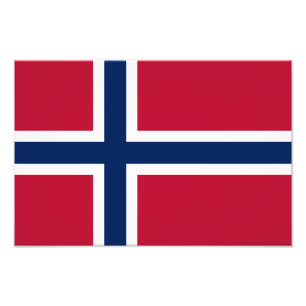 Norges flagga fototryck