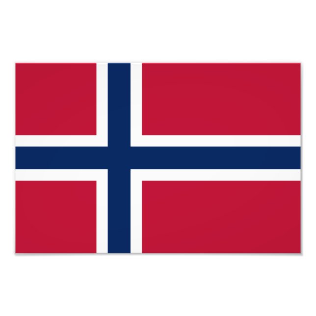 Norges flagga fototryck (Framsidan)