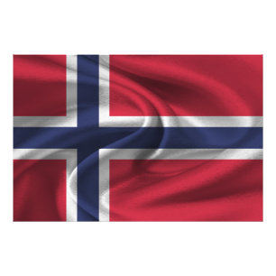 Norges flagga fototryck