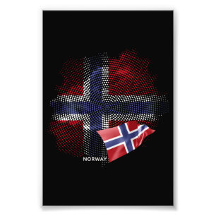 Norges flagga fototryck