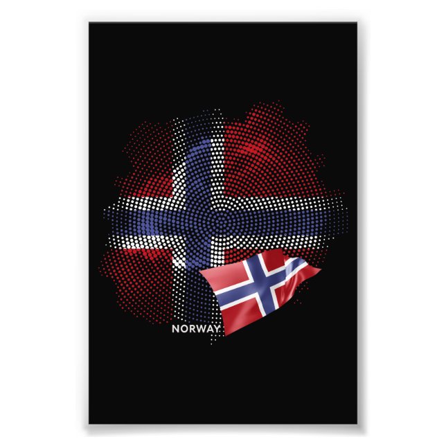 Norges flagga fototryck (Framsidan)