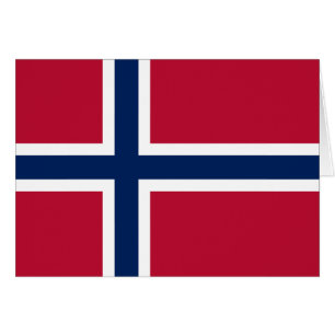 Norges flagga hälsningskort