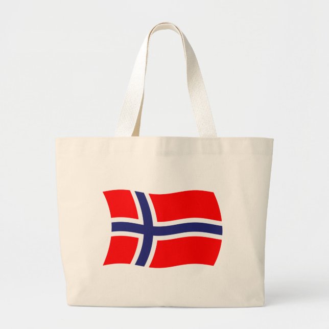 Norges Flagga Handväskor Jumbo Tygkasse (Framsidan)