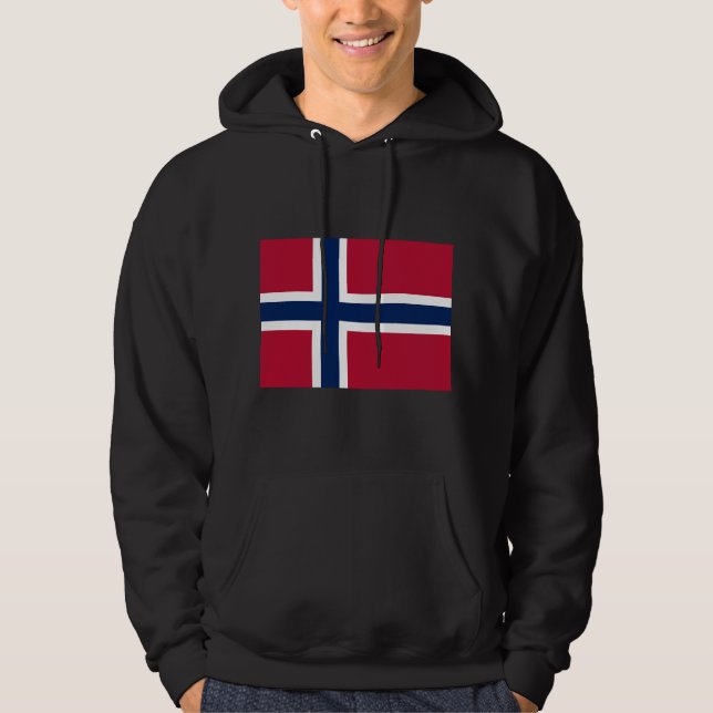 Norges flagga hoodie (Framsida)
