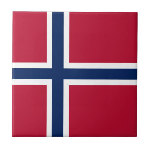 Norges flagga kakelplatta