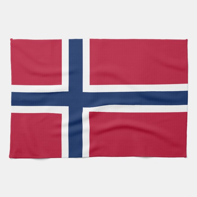 Norges flagga kökshandduk (Horisontell)