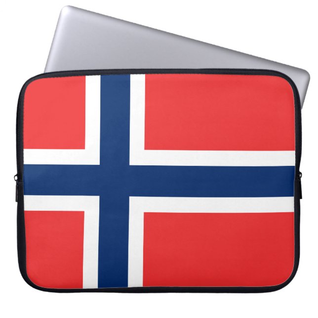 Norges flagga laptop fodral (Framsidan)