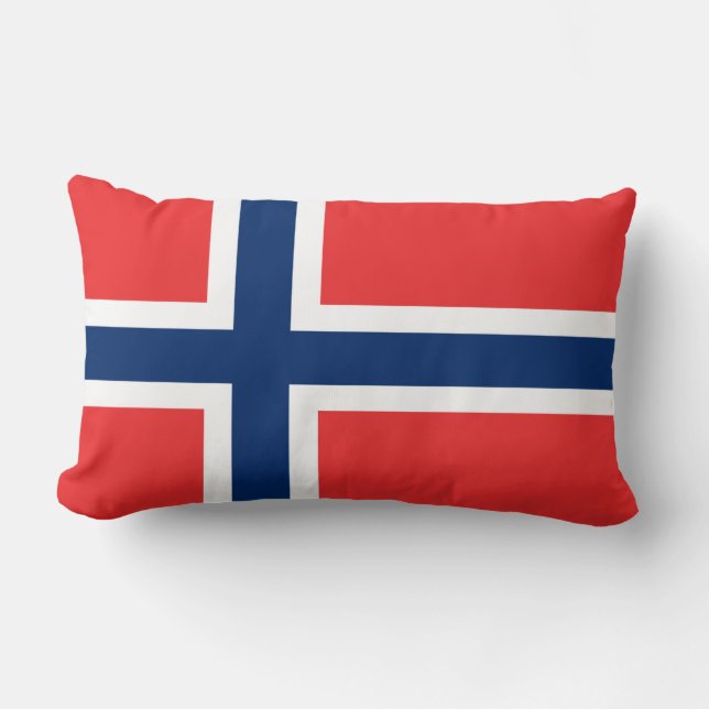 Norges flagga lumbarkudde (Framsida)