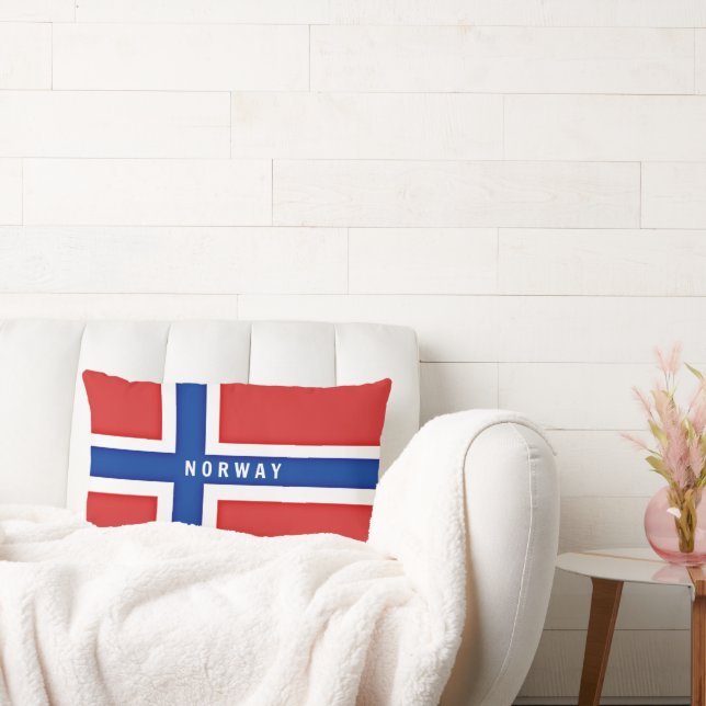 Norges flagga lumbarkudde (Soffa)