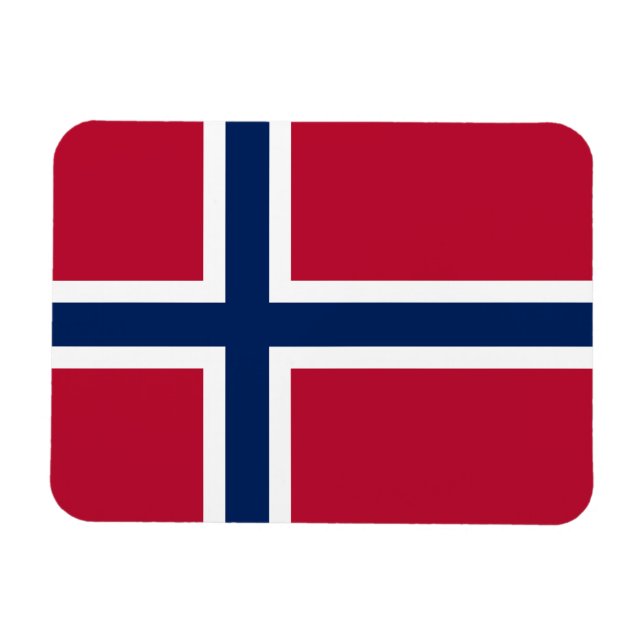 Norges flagga magnet (Horisontell)