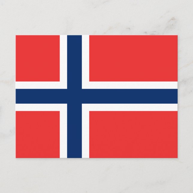 Norges flagga (Norge) Vykort (Framsida)