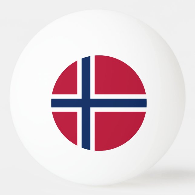 Norges flagga pingisboll (Framsidan)