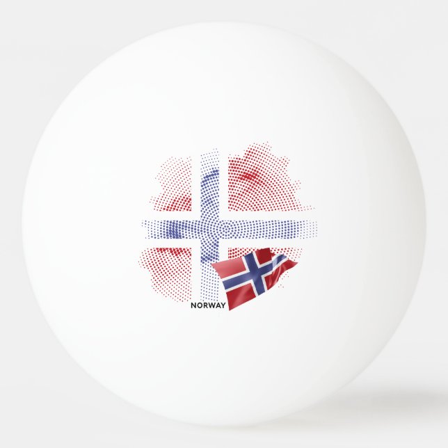 Norges flagga pingisboll (Framsidan)