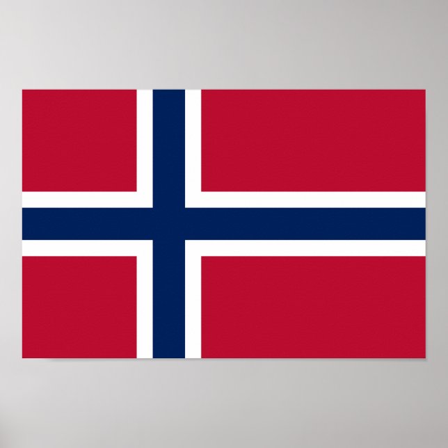 Norges flagga poster (Framsidan)