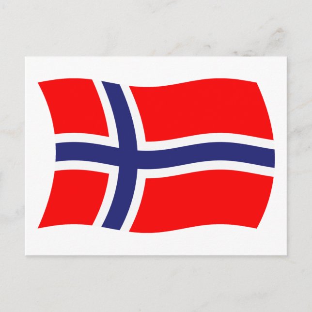 Norges Flagga Postkort Vykort (Framsida)