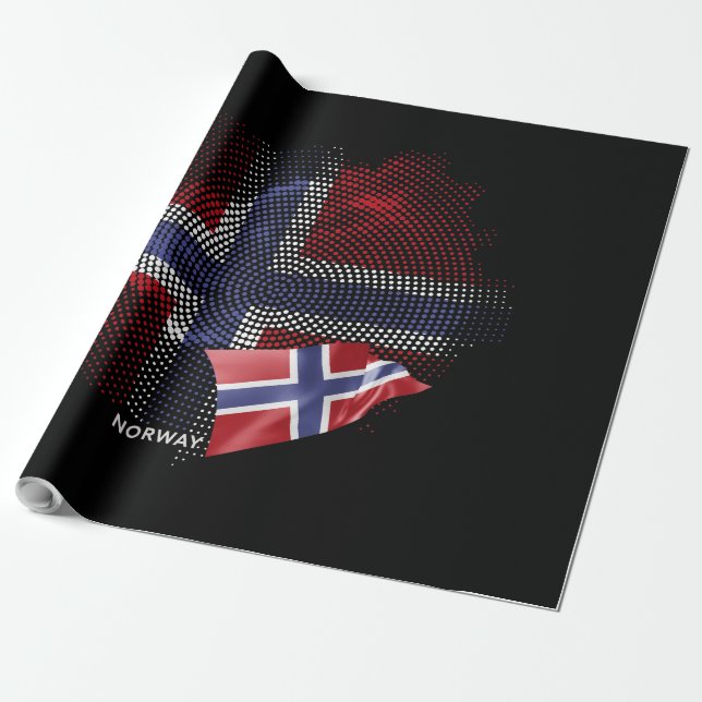 Norges flagga presentpapper (Utrullad)
