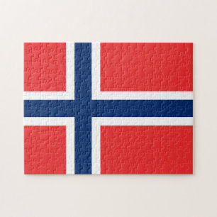 Norges flagga pussel