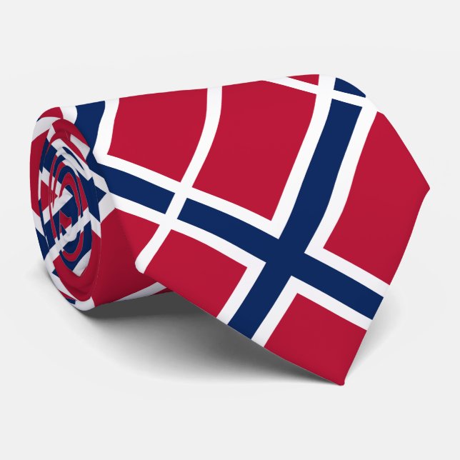 Norges flagga slips (Rullad)