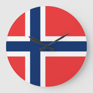 Norges flagga stor klocka