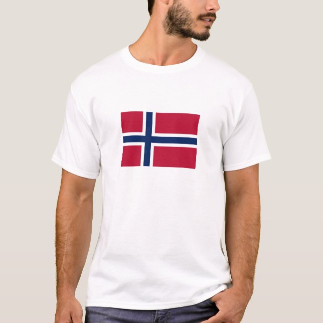 Norges flagga t shirt (Framsida)