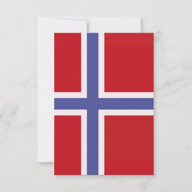 Norges flagga tack kort (Framsida)