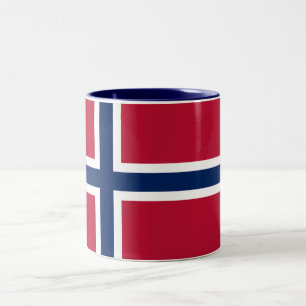 Norges flagga Två-Tonad mugg
