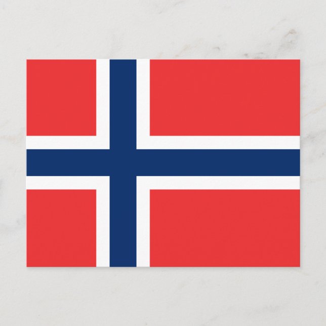 Norges flagga vykort (Framsida)