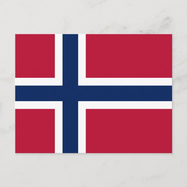 Norges flagga vykort (Framsida)