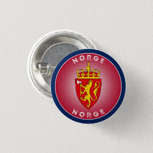 Norges Vapen Cirkelform Knapp