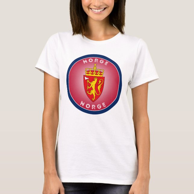 Norges Vapen Cirkelform T Shirt (Framsida)