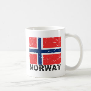 Norgevintageflagga Kaffemugg