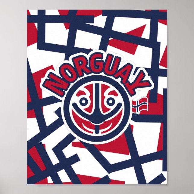 NORGUAY NORCOOL ICON NORUEGA AV MASANSER PIXELAT POSTER (Framsidan)