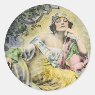 "Norma Talmadge" Round Sticker Set Runt Klistermärke