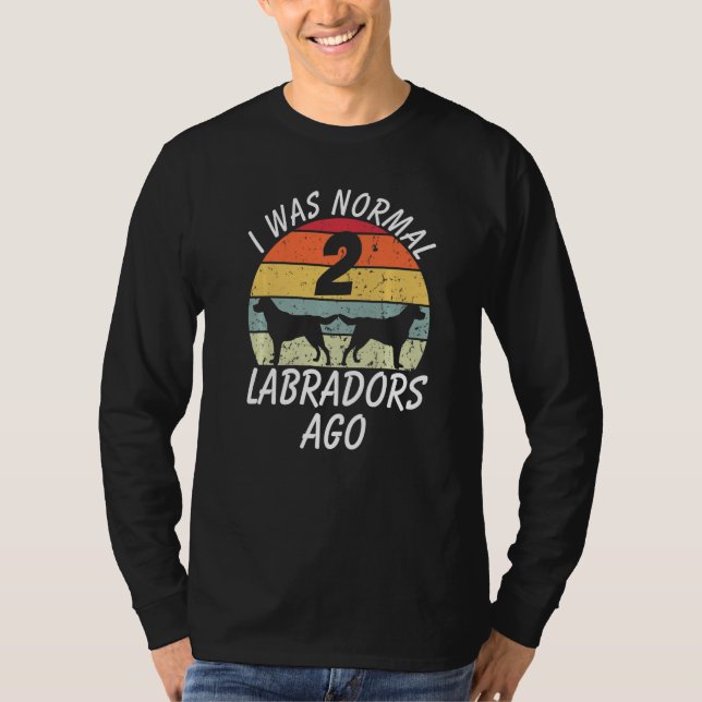 Normal 2 Labrador Retriever Labrador lab dog Premi T Shirt (Framsida)