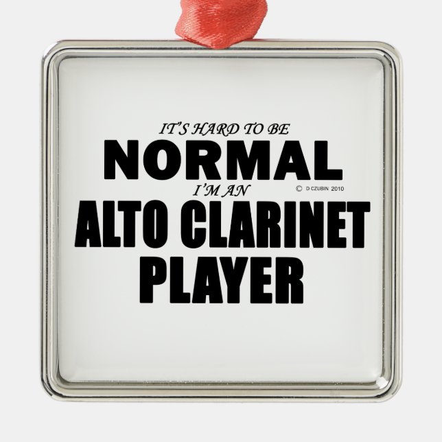 Normal Alto Clarinet Player Julgransprydnad Metall (Framsidan)