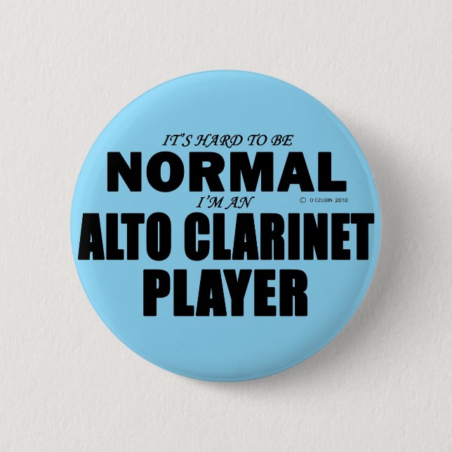 Normal Alto Clarinet Player Knapp (Framsida)