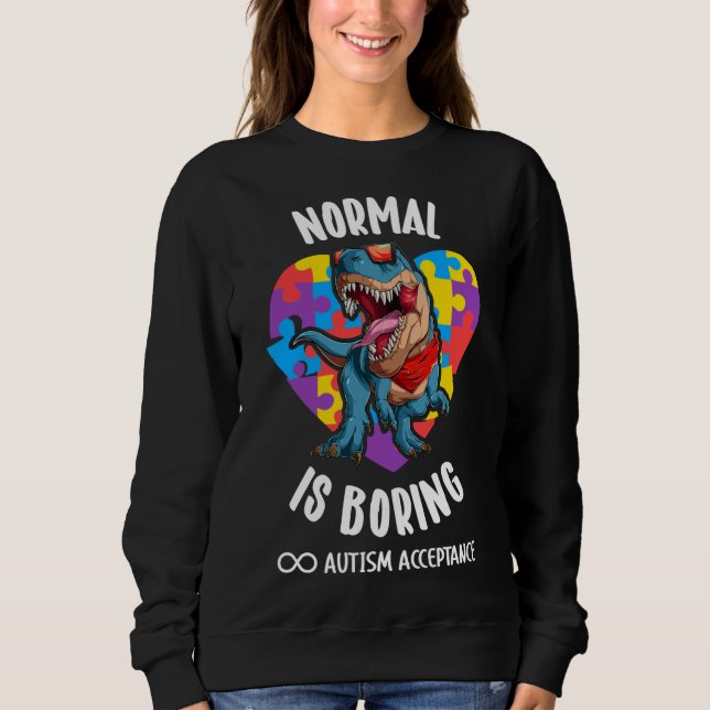 Normal är att acceptera autism t shirt (Framsida)