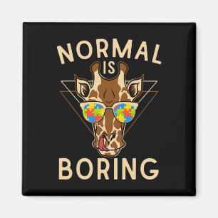 Normal är att boka Autism Awareness Giraffe Magnet