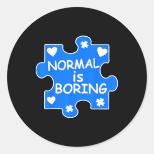 Normal är att boka Autism Blue Puzzle Biet Awarene Runt Klistermärke