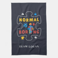 Normal är Boring Autism Awareness Puzzle Biet