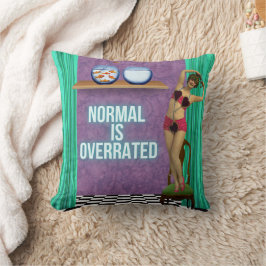 Normal är överskattad Funky och Roligt, ändrad kon Kudde