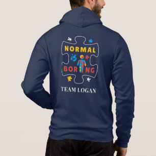Normal är tråkigt Autism Acceptans Matchande Famil T Shirt