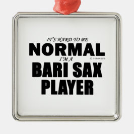 Normal Bari Sax Player Julgransprydnad Metall