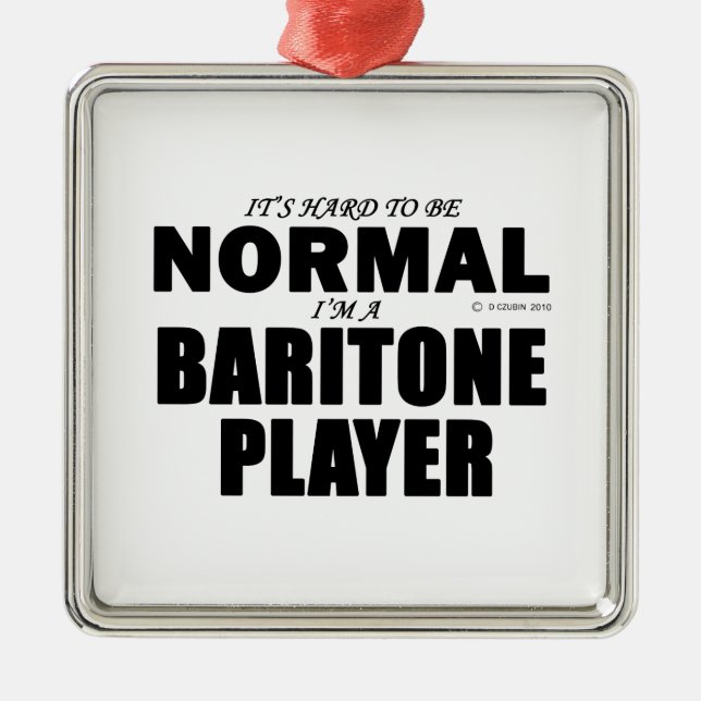 Normal Baritone Player Julgransprydnad Metall (Framsidan)