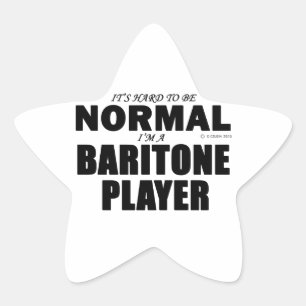 Normal Baritone Player Stjärnformat Klistermärke