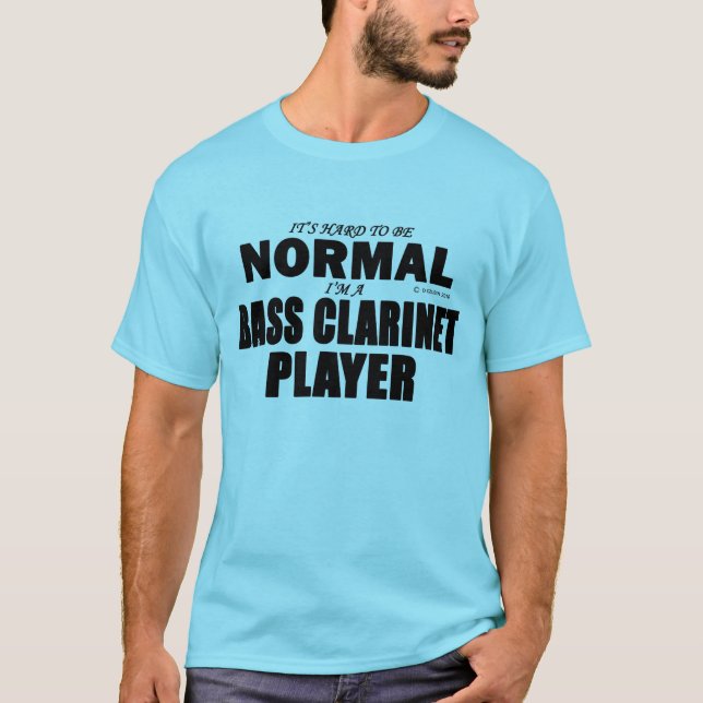 Normal Bass Clarinet Player T-shirt (Framsida)